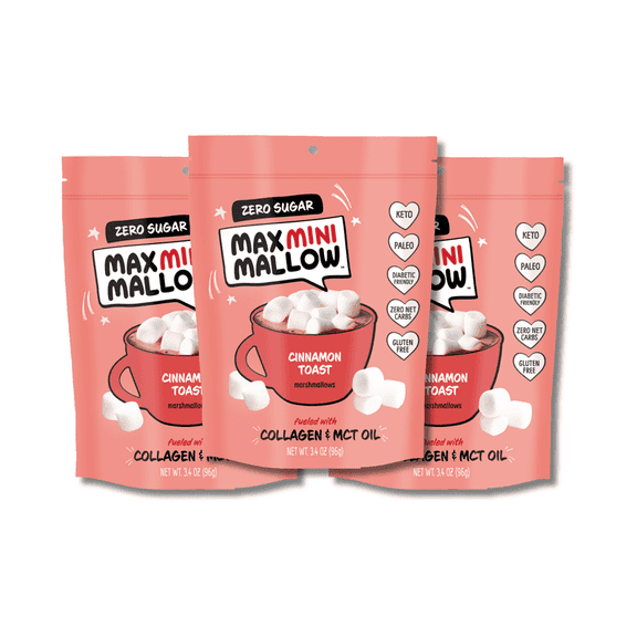 Max Sweets Max Mallow Mini Marshmallows - Cinnamon Toast- 3 Pack