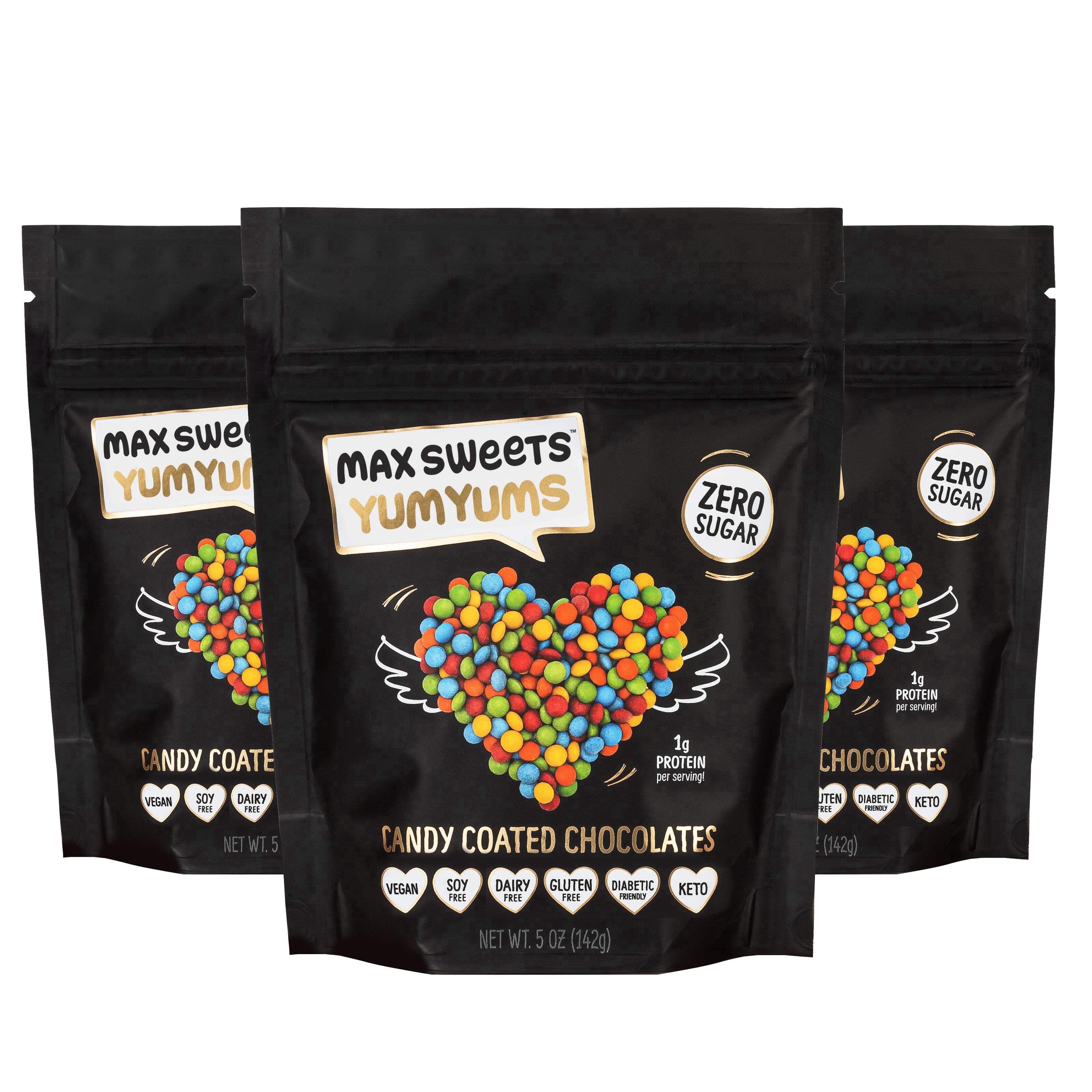 Max Sweets Sugar Free Dark Chocolate YumYums, Vegan, Low Carb