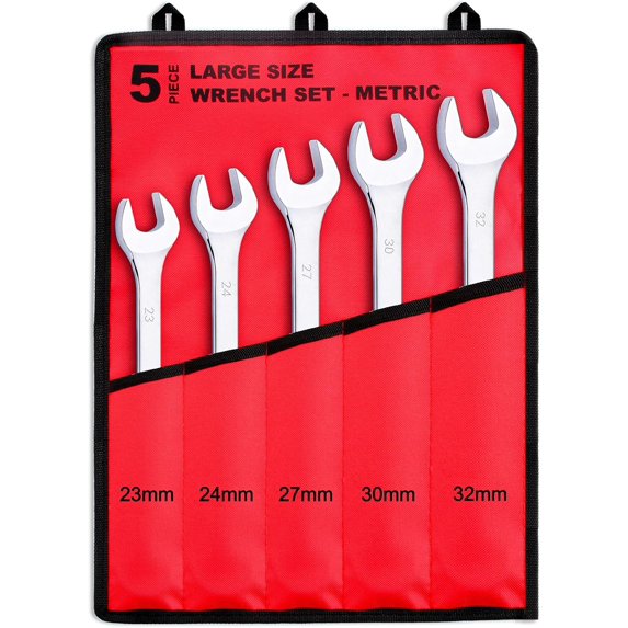Max Torque 15-Piece Premium Combination Wrench Set, Chrome Vanadium Steel, Long Pattern Design | Include Metric Sizes 8, 9, 10, 11, 12, 13, 14, 15, 16, 17, 18, 19, 20, 21, 22mm with Storage Rack