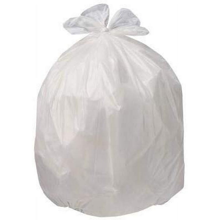 Plasticplace 16-Gallons White Plastic Kitchen Twist Tie Trash Bag