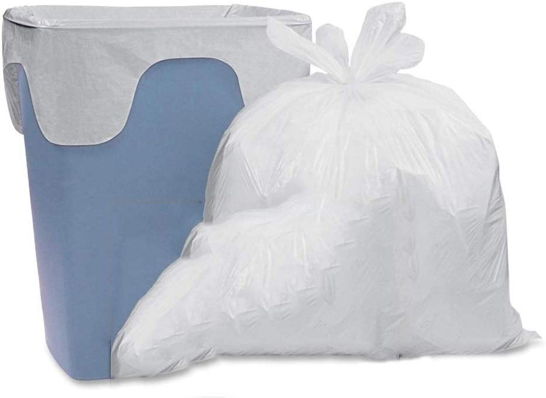 Hefty Twist Tie Medium Trash Bag with Flap Tie Closure, 8 Gallon, White - 24 pack