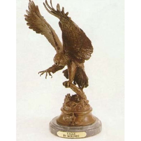 Max Turner "Eagle" American Handmade Solid Bronze Sculpture