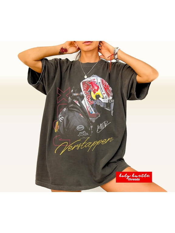 Max Verstappen F1 Comfort Colors T-Shirt, Vintage Red Bull F1 Racing Shirt,Pepper Color,Size L