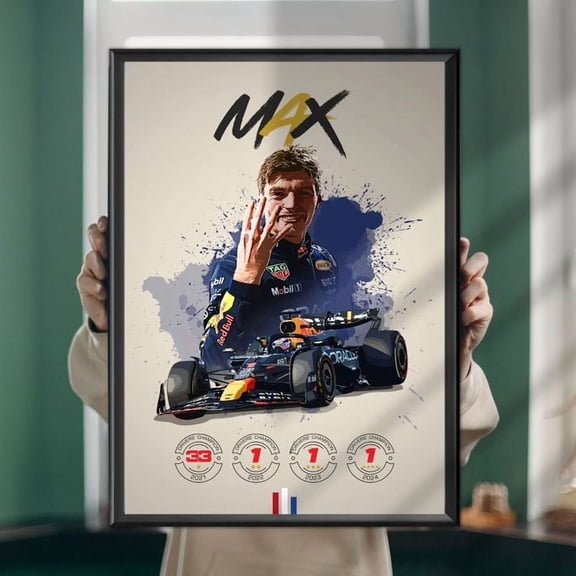 Max Verstappen Four-Time World Poster Size 24''x36'' Googate
