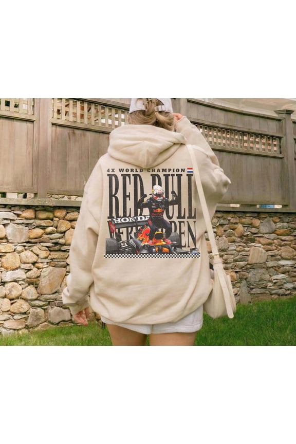 Max Verstappen Hoodie | Red Bull F1 | Vintage Racing Graphic Top, Formula 1 Fan Gift