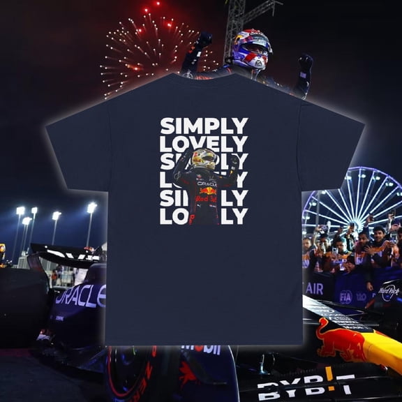 Max Verstappen Simply Lovely T-Shirt F1 Tee Motorsport Apparel Formula 1 merch