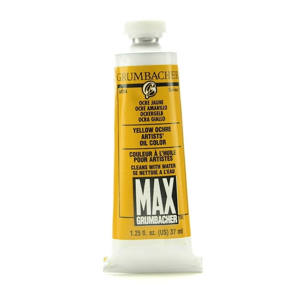 Max Water Miscible Oil Colors yellow ochre, 1.25 oz. (pack of 2)