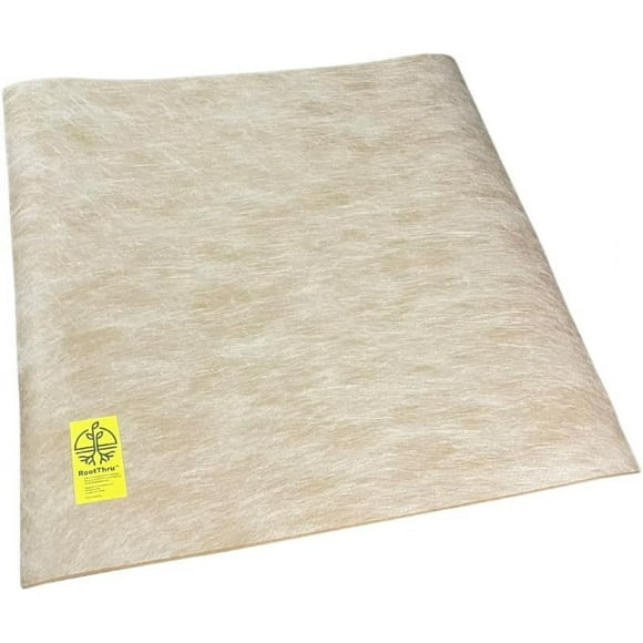 Max Weed Barrier, 3 ft x 3 ft, Natural, Eco-Friendly, Heavy-Duty, Durable, Landscape Fabric, Garden Ground Cover, Paper Mulch, Gardening Weed Mat, Geotextile Fabric, Weed Blocker - 10 Pack