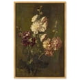 thumbnail image 1 of Max Weyl - Hollyhocks Canvas Floral Vase Wall Art by Art Remedy, Gold Frame, 30" x 45", 1 of 7