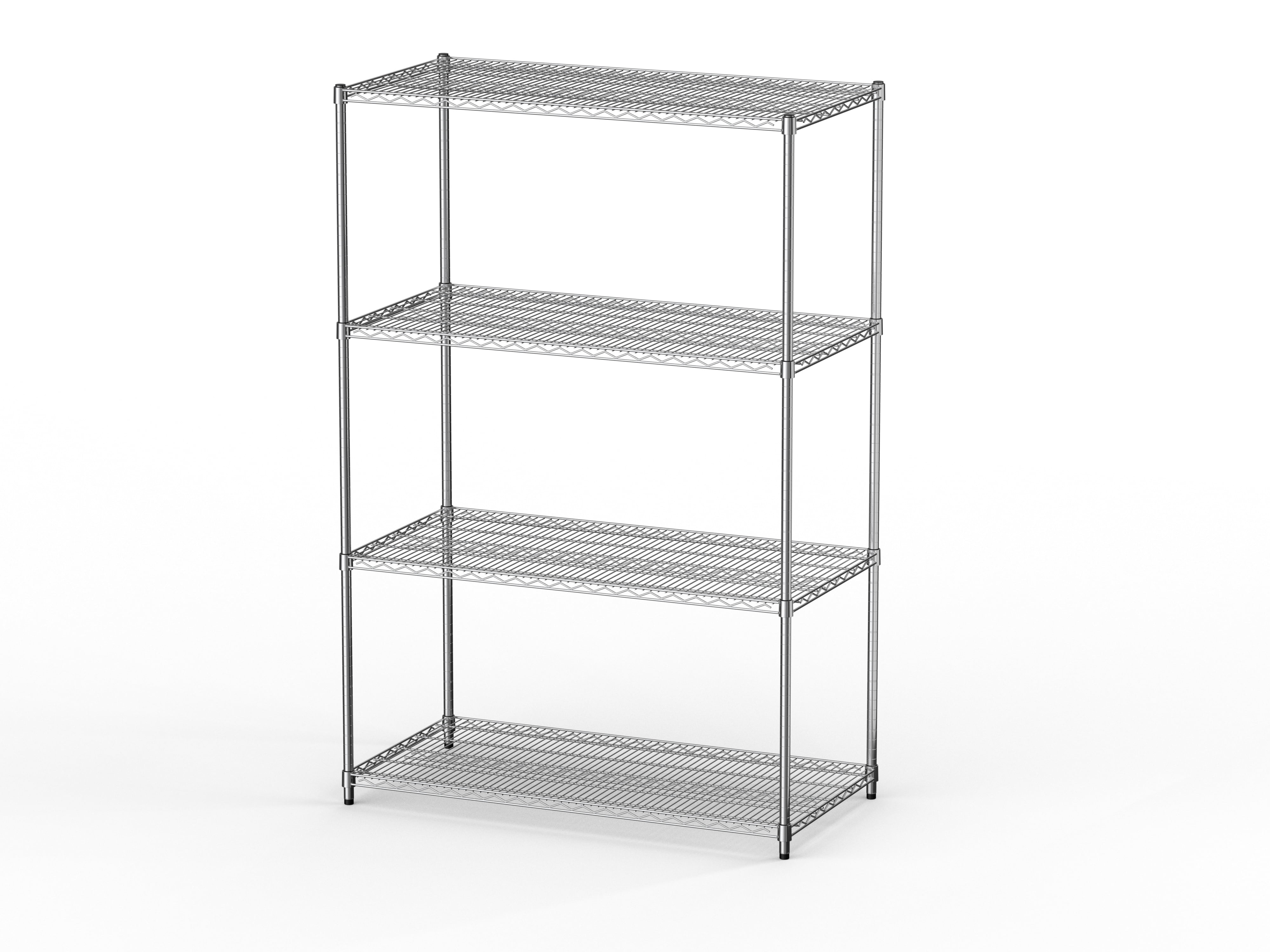 Max Wire Rack 24 x 48 x 72 Four (4) Tier Chrome Rack Shelf