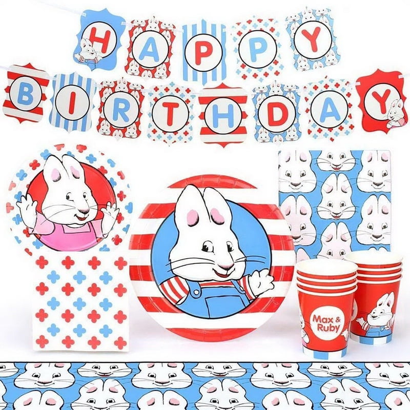 Max and Ruby Birthday Party Supplies Pack | 66 Pieces | Serves 8 Guests ...
