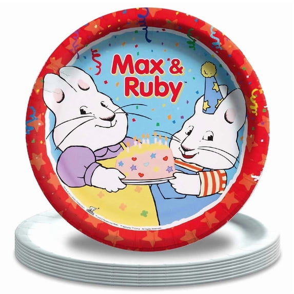 Max and Ruby Paper Plates Birthday Decorations Party Supplies Tableware ...