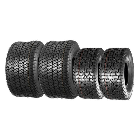 MaxAuto 15x6-6 Front & 20x10-8 Rear Tires for Lawn Garden Mower Tractor 4PR Tubeless