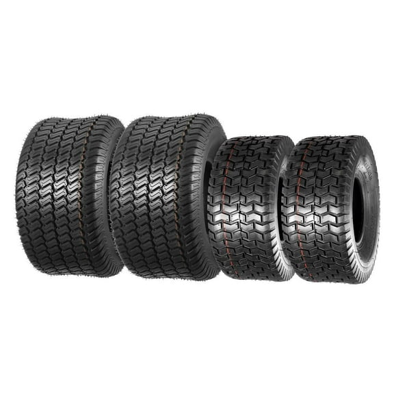 MaxAuto 15x6-6 Front & 20x10-8 Rear Tires for Lawn Garden Mower Tractor 4PR Tubeless