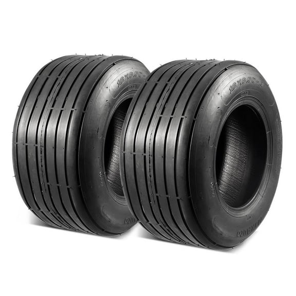MaxAuto 2 Pcs Straight Rib Lawn & Garden Tire - 16.5x6.50-8