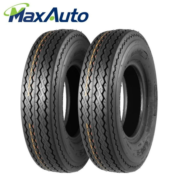 MaxAuto 4.80-8 Highway Boat Motorcycle Trailer Tires 4.80x8 6PR Load Range C Set of 2