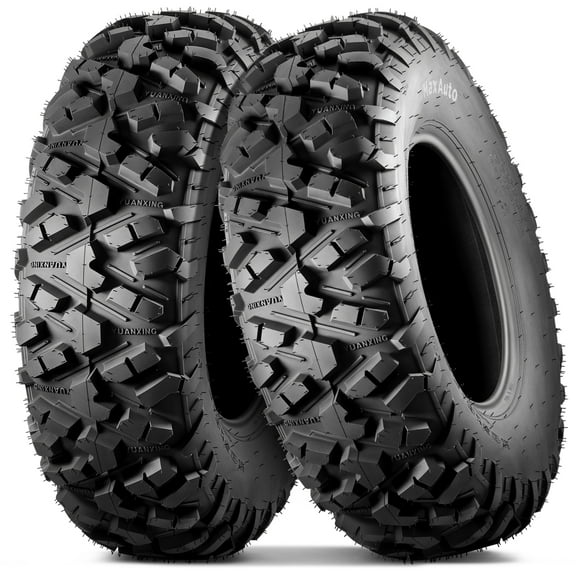 MaxAuto AT25x8-12 ATV UTV Mud Sand Off-Road Tires Tire 205/80-12, 6PR Tubeless, Set of 2