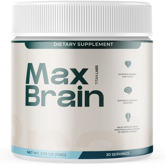 MaxBrain Powder Advanced Formula Supplement to Support Active Lifestyle 30 Servings