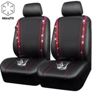 MaxFit Bling car seat covers front pair airbag compatible easy installations red