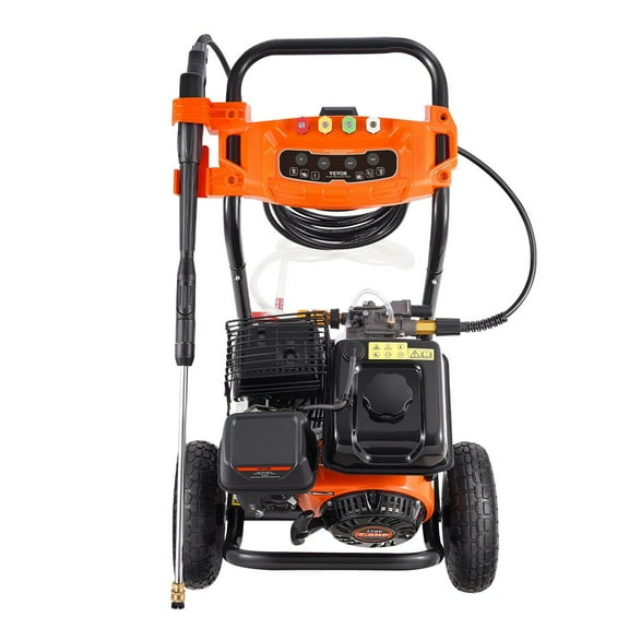MaxForce 3500 PSI 2.6 GPM Gas Pressure Washer with 5 Nozzle Set - Powerful Cleaning for Concrete, Fences, and Outdoor Surfaces