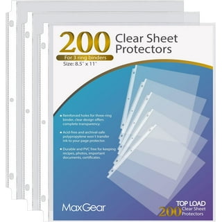 Comix 500-Pack Clear Sheet Protectors for 3 Ring Binders, Plastic Sleeves  for Binders, Fit Letter Size Paper, Top Loading 