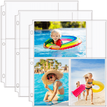 MaxGear 3-Ring Binder Photo Sleeves - (4 x 6, 30 Pack) for 180 Photos, Archival, 8.5 x 11 Refill Pages, 3 Pockets Per Page