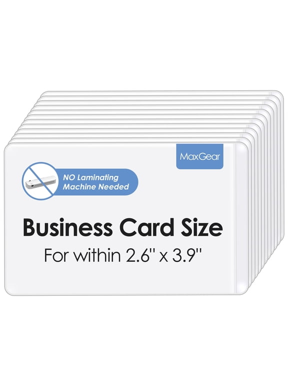 30 PCS Self Adhesive Laminating Sheets for Business Cards, 10 Mil Thickness, 2.6x3.9 Inches, No Laminator Machine Needed