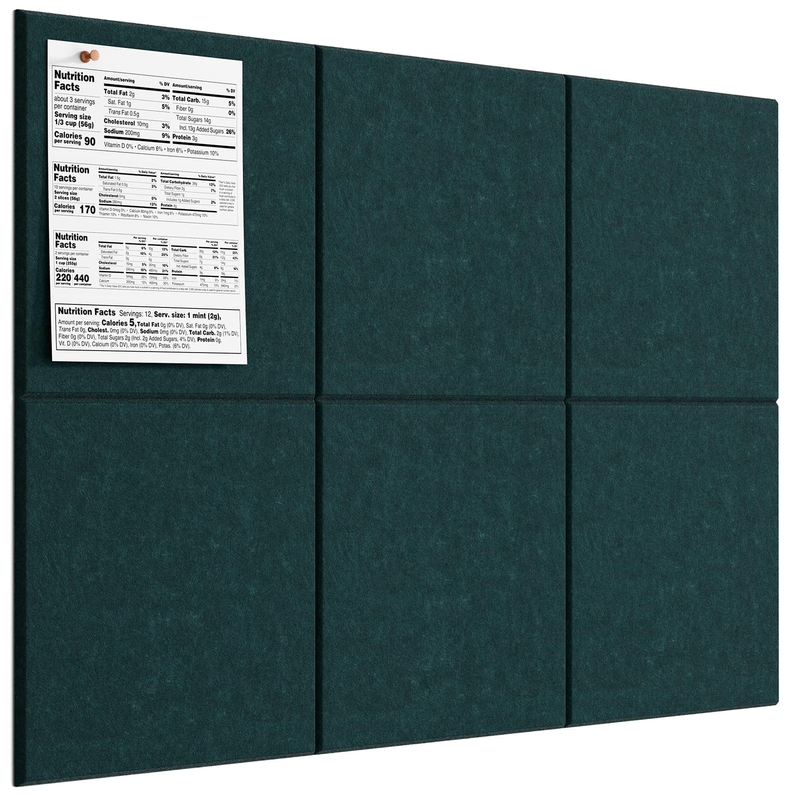 Madrigal Black Cork Board For Wall, 36" X 24" Bulletin