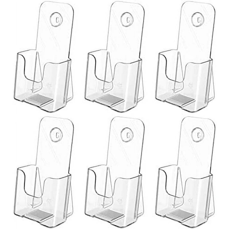 NIUBEE Acrylic Brochure Holder 8.5 * 11 Inches 2 Pack, Clear Acrylic Literature Holder Plastic Flyer Display Stand, Acrylic Countertop Organizer for