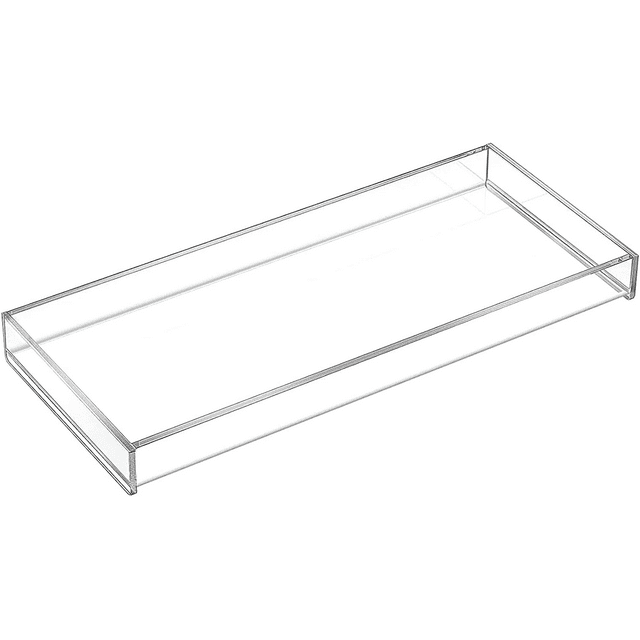 MaxGear Clear Acrylic Vanity Tray for Bathroom and Toilet Tank, 11.8 x