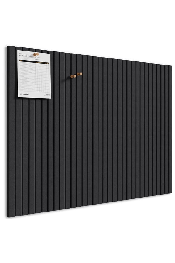 Felt Bulletin Board Tiles 48" x 36", Cork Boards for Walls, 12 Pack Black Wall Panels for Pin Board Display, Self-Adhesive Wall Organizer for Office Home