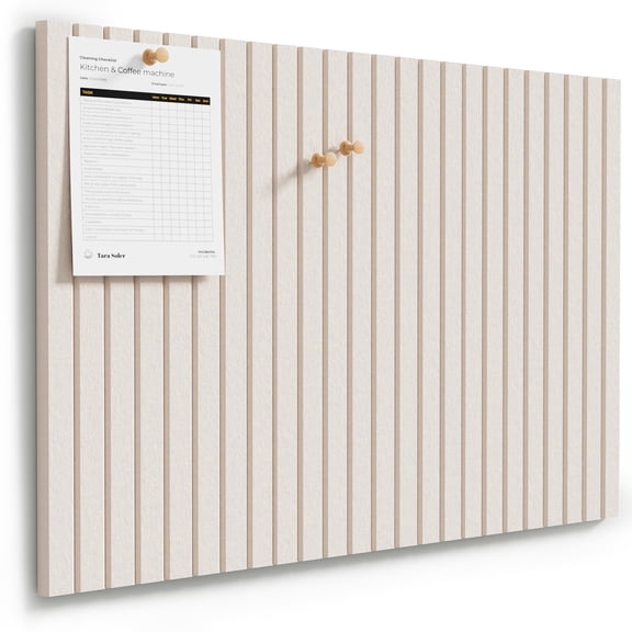 MaxGear Felt Bulletin Board Tiles, Cork Boards for Walls 36" x 24", 6 Pack Light Tan Wall Panels for Pin Board Display, Self-Adhesive Wall Organizer for Office Home