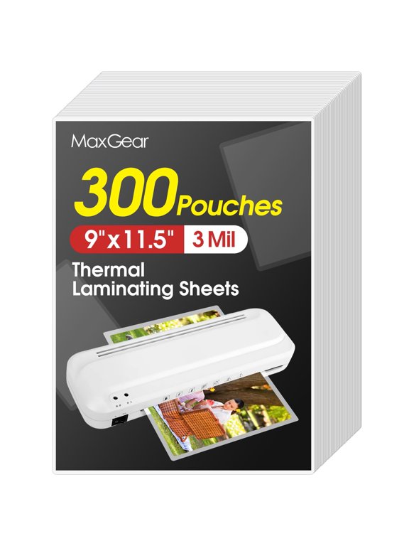 Laminating Sheets for 8.5 x 11 inch Sheets, 300 pack, 3 mil Clear Thermal Laminating Pouches