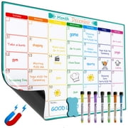 MaxGear Monthly Planner Whiteboard A3 Magnetic Whiteboard for Fridge Dry Erase Calendar Board