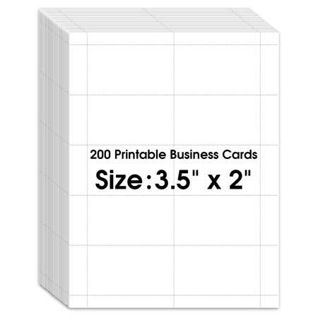 MaxGear Printable Business Cards (200 Pack),Heavyweight Matte White Paper, Double-Sided Printing, 10 Cards per Sheet (3.5" x 2")