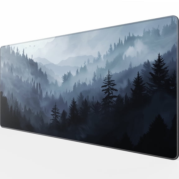 MaxGear XX-Large Gaming Mouse Pad 31.5x15.7 Inch, Extended Desk Mat with Stitched Edges, Non-Slip Base, Micro-Weave Cloth, Cloud Forest