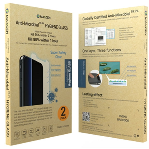 MaxGen Hygiene Glass Impact Resistant Ultra Clear - iPhone X, XS, 11 Pro