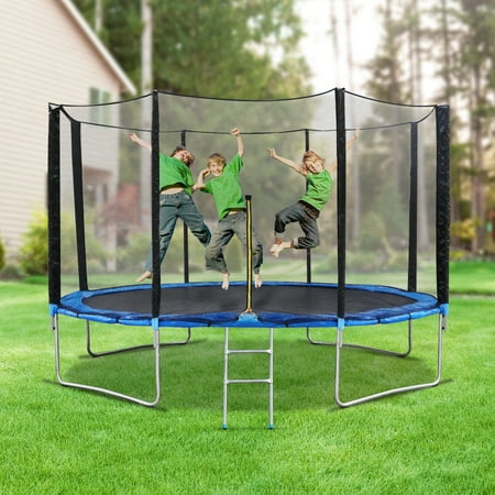 MaxKare 12Ft Trampoline with Safety Enclosure & Ladder 400lbs Capacity for Kids Adults to Exercise Outdoor Indoor Backyard