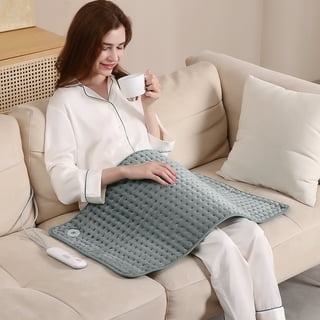 Sharper Image Calming Cozy Heating Blanket & Massager, Gray 