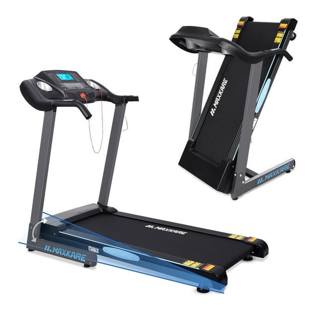 MaxKare 2.5 HP Folding Treadmill with 12% Auto Incline 8.5 mph Speed 15 ...