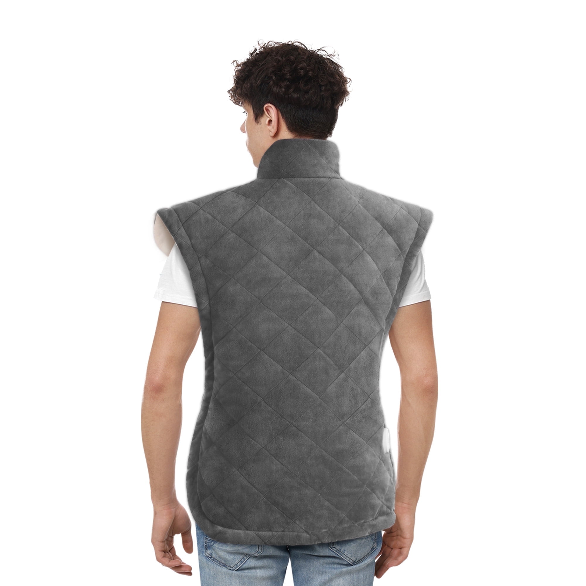 MaxKare 24"x40" Extra Large Heating Pad with 4 Heat Settings & Auto Shut-off, for Full Body- Gray & White