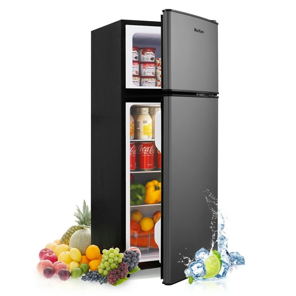 MaxKare 3.6 Cu.ft Mini Fridge with Freezer Small Refrigerator for Dorm, Office, Bar, Dark Gray, New