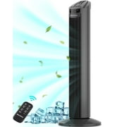 MaxKare 30" Tower Fan 70° Oscillating Cooling Fan with Remote Control, 7.5H Timer, Gray, New