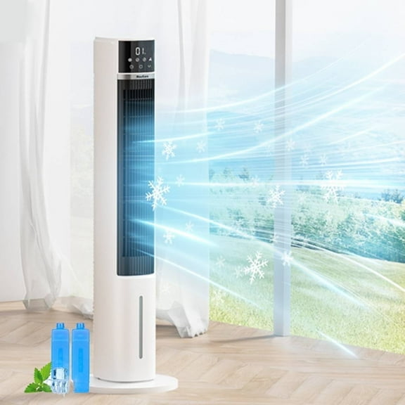 MaxKare 3-in-1 Tower Fan, Air Cooler with FCC & ETL, Humidifier for Office & Bedroom, 40'' High, White