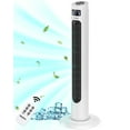 thumbnail image 1 of MaxKare 36" Tower Fan Oscillating Cooling Fan, Remote Control 3 Speeds 3 Wind Modes Timer, White, 1 of 10