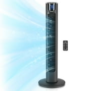 MaxKare 36 Tower Fan with 4 Modes 3 Speeds 24H Timers, 75  Oscillating, LED Display & Remote Controller, 50dB Quiet Fan, Black