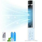 MaxKare 40" Evaporative Air Cooler, 3 Modes 12H Timers Oscillating Tower Fan White