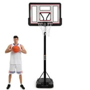 Naipo 44" Basketball Hoop Adjustable Height 6.56'-10' Goal Durable Outdoor Portable Basketball System(Teens/Adults))(Adult)