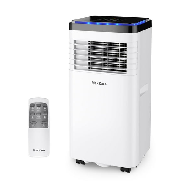 MaxKare 8000 BTU 3-in-1 Portable Air Conditioner with Remote, Dehumidifier Function,  Window Mount Exhaust Kit