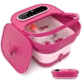 thumbnail image 1 of MaxKare Collapsible Foot Spa with Massager and Heat Bubbles Vibration 3 in 1, Foot Spa Massager, Pink, 1 of 10
